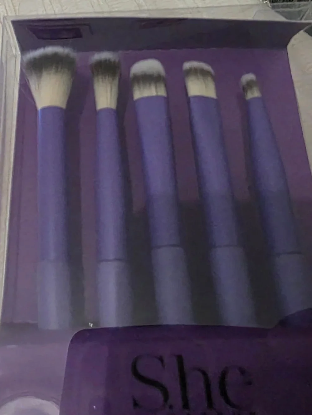 NEW She Makeup Brush Set - Eyebrow, Eyeshadow, Concealer, Highlighter & Powder